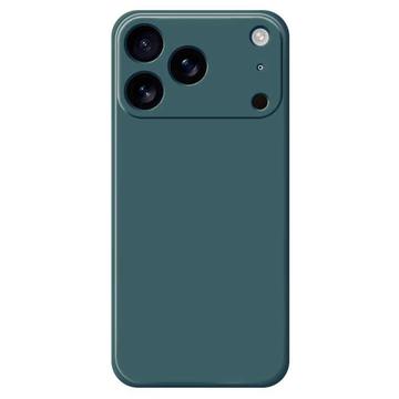 iPhone 17 Pro Stødsikkert Silikone Cover - sortgrøn