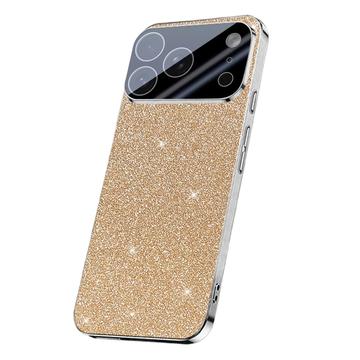 iPhone 17 Pro Mousserende Glitter Hybrid Cover - Gold