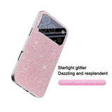 iPhone 17 Pro Mousserende Glitter Hybrid Cover - Pink