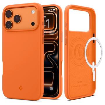 iPhone 17 Pro Spigen Silicone Fit MagFit Cover - Kosmisk Orange