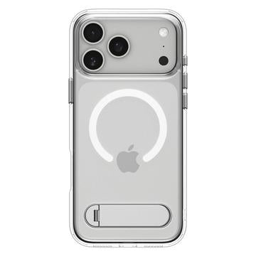 iPhone 17 Pro Spigen Ultra Hybrid S Mag MagSafe Cover med støttefod - hvid / klar