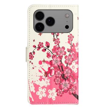 iPhone 17 Pro Style Series Pung Taske - Pink Blomster
