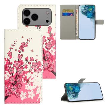 iPhone 17 Pro Style Series Pung Taske - Pink Blomster