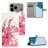 iPhone 17 Pro Style Series Pung Taske - Pink Blomster