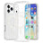 iPhone 17 Pro Stylish Glitter Series Hybrid Cover - MagSafe kompatibel - Hvid