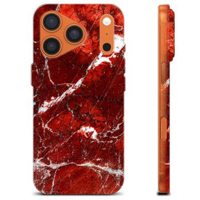 iPhone 17 Pro TPU Cover - Rød Marmor