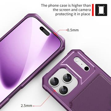 iPhone 17 Pro TPU Cover med Kortholder - Lilla