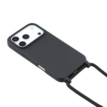 iPhone 17 Pro TPU Cover med Nøglesnor - Sort