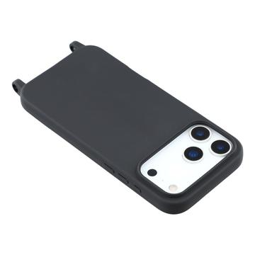 iPhone 17 Pro TPU Cover med Nøglesnor - Sort