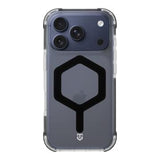 iPhone 17 Pro Tactical MagForce Hexagon Cover - MagSafe-kompatibel - sort / gennemsigtig
