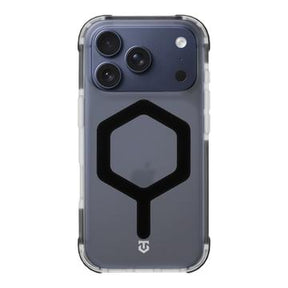 iPhone 17 Pro Tactical MagForce Hexagon Cover - MagSafe-kompatibel - sort / gennemsigtig