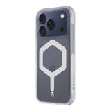 iPhone 17 Pro Tactical MagForce Hexagon Cover - MagSafe-kompatibel - hvid / gennemsigtig