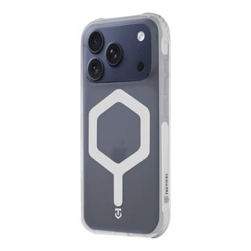 iPhone 17 Pro Tactical MagForce Hexagon Cover - MagSafe-kompatibel - hvid / gennemsigtig