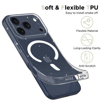 iPhone 17 Pro Tech-Protect FlexAir Glitter MagSafe TPU Cover - Gennemsigtig