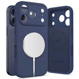 iPhone 17 Pro Tech-Protect flydende silikone cover - MagSafe-kompatibel - Dybblå