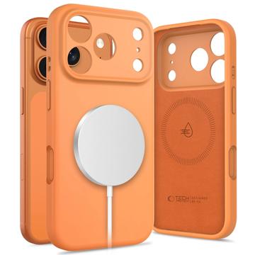 iPhone 17 Pro Tech-Protect flydende silikone cover - MagSafe-kompatibel - Kosmisk Orange