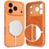 iPhone 17 Pro Tech-Protect flydende silikone cover - MagSafe-kompatibel - Kosmisk Orange