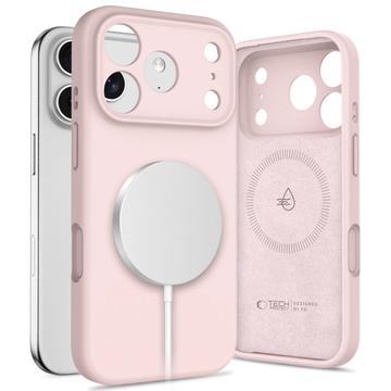 iPhone 17 Pro Tech-Protect flydende silikone cover - MagSafe-kompatibel - Lyserød Perle