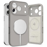 iPhone 17 Pro Tech-Protect flydende silikone cover - MagSafe-kompatibel - Stengrå