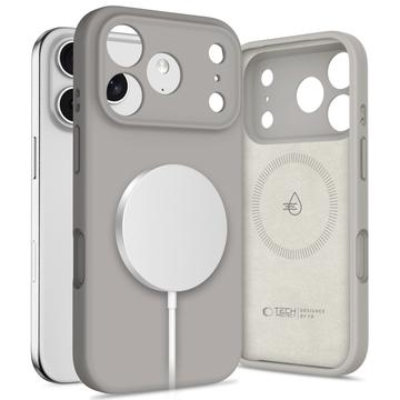 iPhone 17 Pro Tech-Protect flydende silikone cover - MagSafe-kompatibel - Stengrå