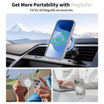 iPhone 17 Pro Tech-Protect flydende silikone cover - MagSafe-kompatibel - Stengrå