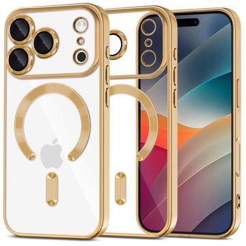 iPhone 17 Pro Tech-Protect MagFlex Cover - MagSafe-kompatibelt - Klar / Guld