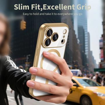 iPhone 17 Pro Tech-Protect MagFlex Cover - MagSafe-kompatibelt - Klar / Guld