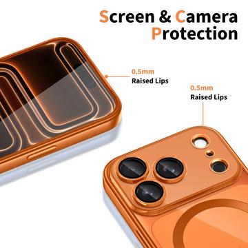 iPhone 17 Pro Tech-Protect MagFlex Cover - MagSafe-kompatibelt - Klar / Kosmisk Orange