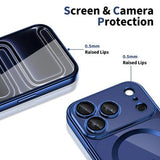 iPhone 17 Pro Tech-Protect MagFlex Cover - MagSafe-kompatibelt - Klar / Dybblå