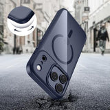 iPhone 17 Pro Tech-Protect Magmat Cover - MagSafe Kompatibel - Dybblå / Klar