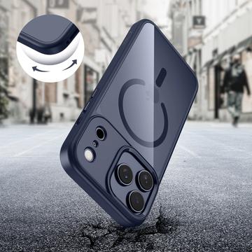iPhone 17 Pro Tech-Protect Magmat Cover - MagSafe Kompatibel - Dybblå / Klar