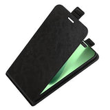 iPhone 17 Pro Vertikal Flip Etui med Kortholder - Sort