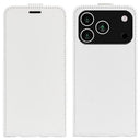 iPhone 17 Pro Vertikal Flip Etui med Kortholder - Hvid