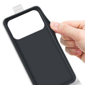 iPhone 17 Pro Vertikal Flip Etui med Kortholder - Hvid