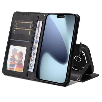 iPhone 17 Pro Pung Etui med Stativ - sort