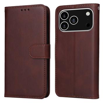 iPhone 17 Pro Pung Etui med Stativ - Brun