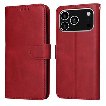 iPhone 17 Pro Pung Etui med Stativ - rød