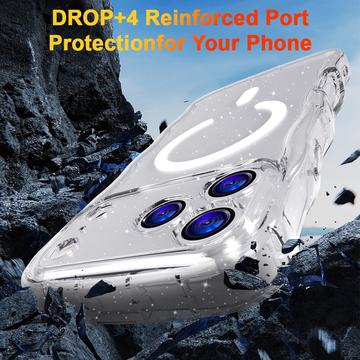 iPhone 17 Pro Wave-Edge Laser Glitter MagSafe Cover - Klar