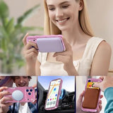 iPhone 17 Pro Wave-Edge Laser Glitter MagSafe Cover - Gennemsigtig pink