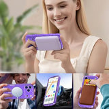 iPhone 17 Pro Wave-Edge Laser Glitter MagSafe Cover - Gennemsigtig lilla