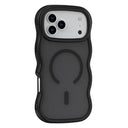 iPhone 17 Pro Bølgekant magnetisk hybrid cover - sort