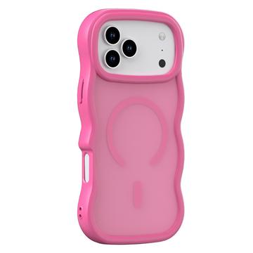 iPhone 17 Pro Bølgekant magnetisk hybrid cover - hot pink