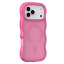 iPhone 17 Pro Bølgekant magnetisk hybrid cover - hot pink