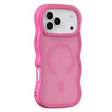 iPhone 17 Pro Bølgekant magnetisk hybrid cover - hot pink