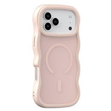 iPhone 17 Pro Bølgekant magnetisk hybrid cover - pink