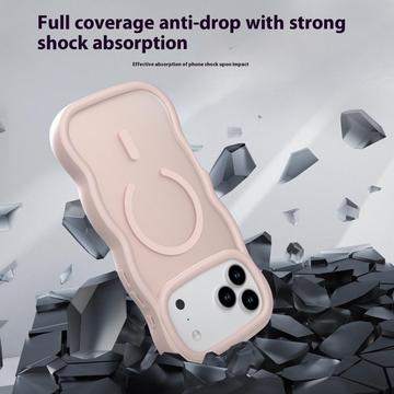 iPhone 17 Pro Bølgekant magnetisk hybrid cover - pink