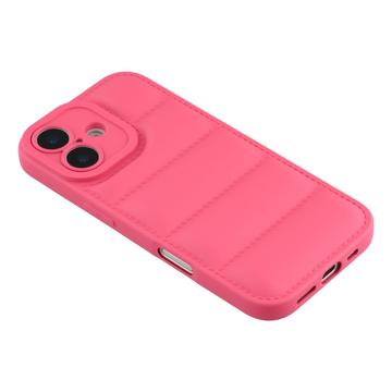 iPhone 17 Pufferjakke Stødfast TPU-cover - Hot Pink