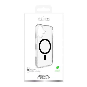 iPhone 17 Puro Lite Mag Hybrid Cover - sort / gennemsigtig