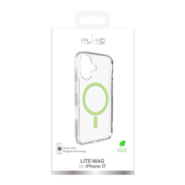 iPhone 17 Puro Lite Mag Hybrid Cover - Grøn / Gennemsigtig