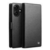 iPhone 17 Qialino 2-i-1 aftagelig pung læderetui - MagSafe-kompatibel - Sort
